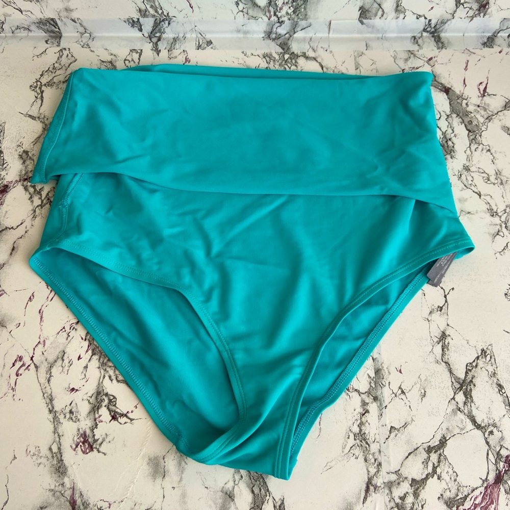aerie Turquoise High-Waist Bikini Bottoms